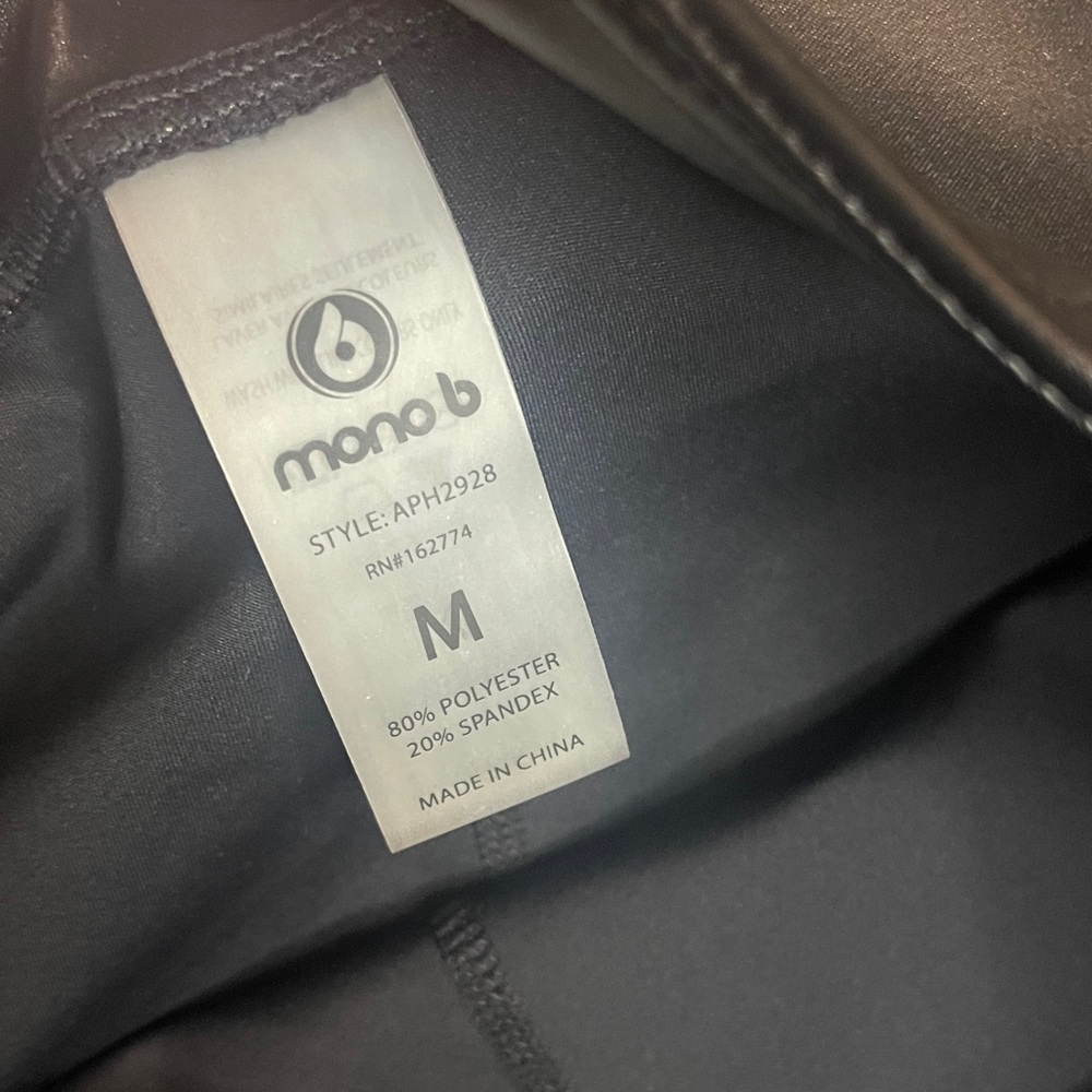 Mono B Black Faux Leather Leggings - Picture 2 of 8